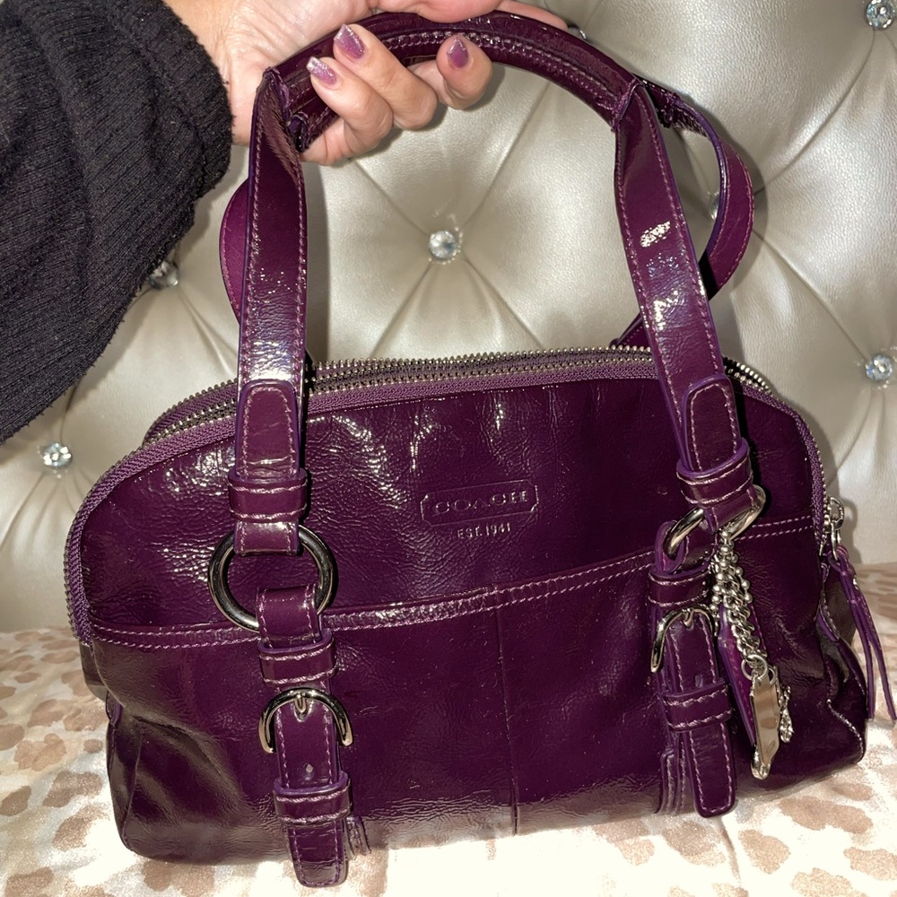 Coach 💜purple💜 leather handbag